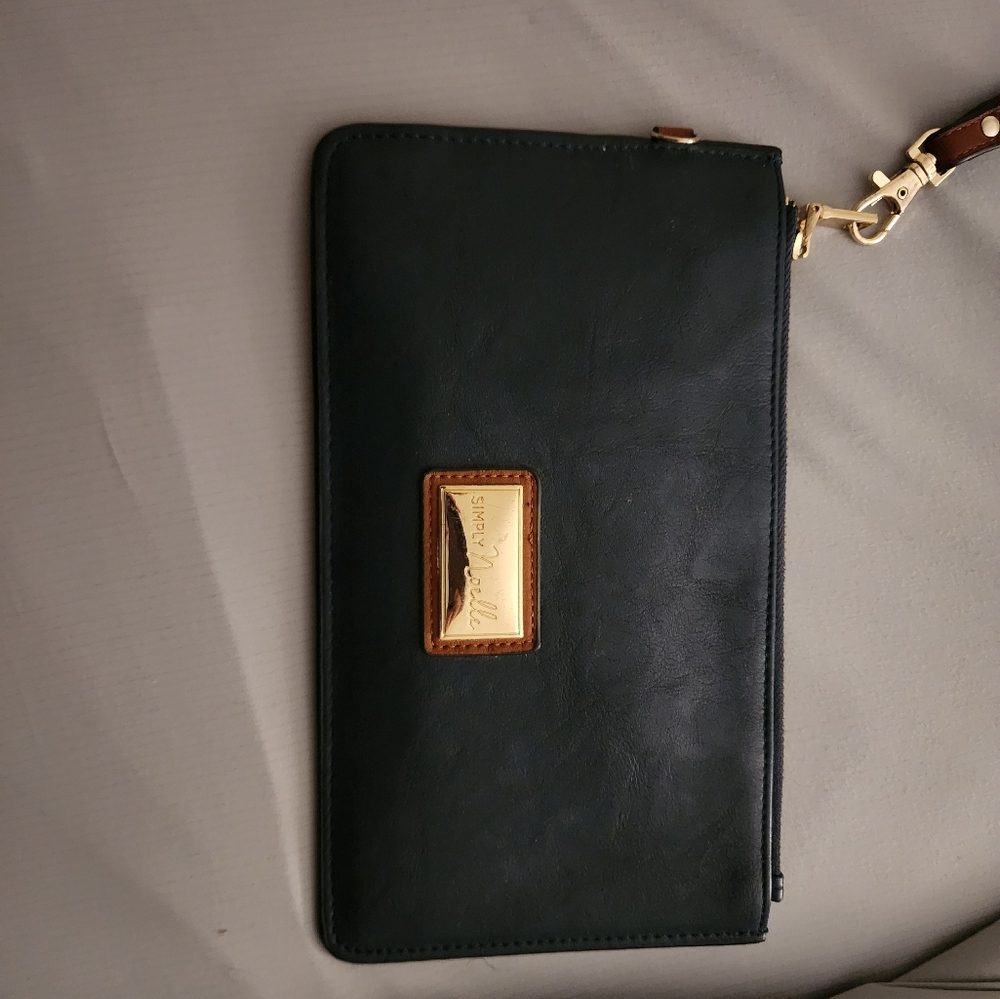 Simply NoelleBlue and Brown Wristlet
